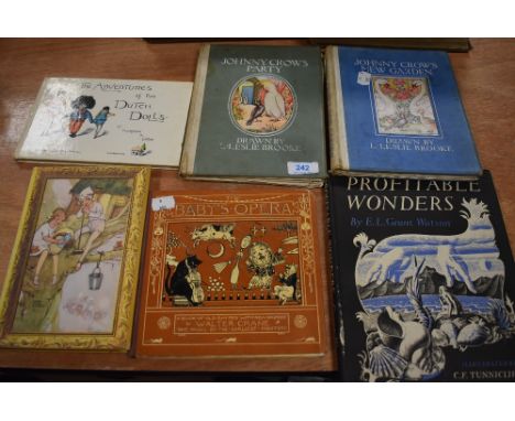 A selection of vintage childrens literature including Mabel Lucie Attwell 'The nursery Peter Pan' and Leslie Brooke