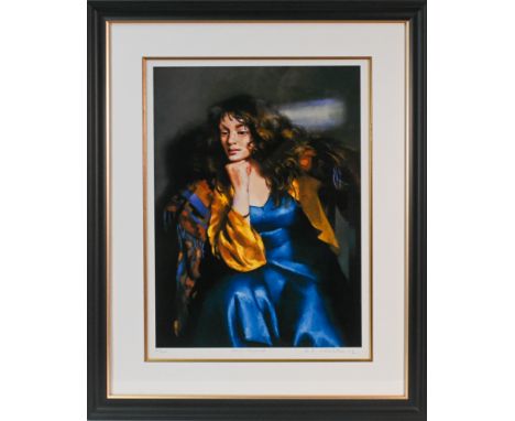 Robert Lenkiewicz (1941-2002) signed print, Karen Seated, No 367/475, framed &amp; glazed.