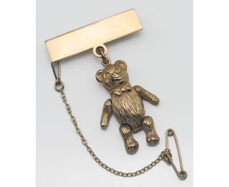 A 9ct gold Teddy Bear brooch, approx. 11.9g.