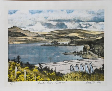 Noel Ellis, Burrator Reservoir Dartmoor (1983), signed limited edition print 9/75. (44cm x 33cm)This artwork is being sold on