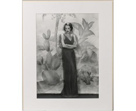 Likely a reprint -&nbsp;A silver gelatine photographic print - Gertrude Lawrence, titled on reverse, mounted, 40cm x 30cm.Alt