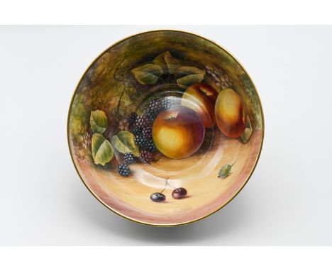 James Skerret Royal Worcester artist fruit bowl