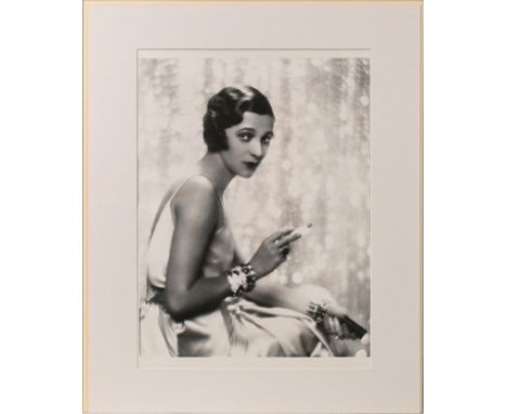 Likely a reprint -&nbsp;A silver gelatine photographic print - Gertrude Lawrence, 1930, dated and titled on reverse, mounted,
