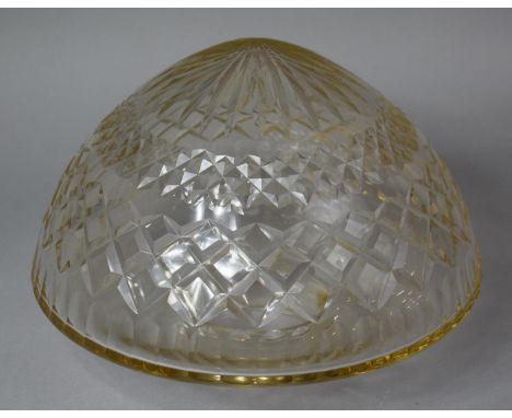 A Cut Glass Lamp Shade, 28cm Diameter 