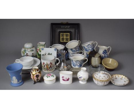 A Collection of Ceramics to include Royal Crown Derby Imari Ovoid Vase supported on Tripod Support, Wedgwood Jasperware Vase,