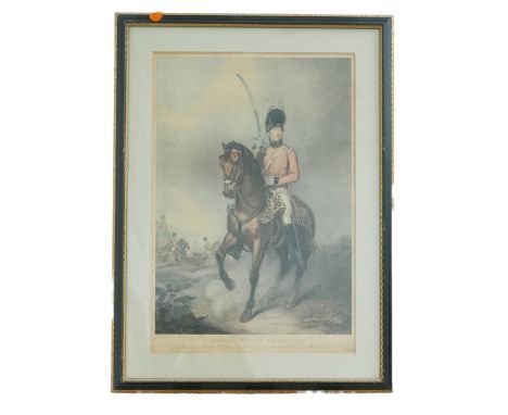 A coloured print after A W Devis of Alexander Sinclair Gordon Esq Captain and Adjutant of the Light Horse Volunteers of Londo
