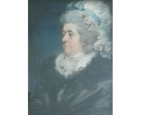 John Russell (British, 1745-1806) Portrait of Lady Elizabeth Chaplin Daughter of Brownlow, 8th Earl of Exeter, in pastel, sig