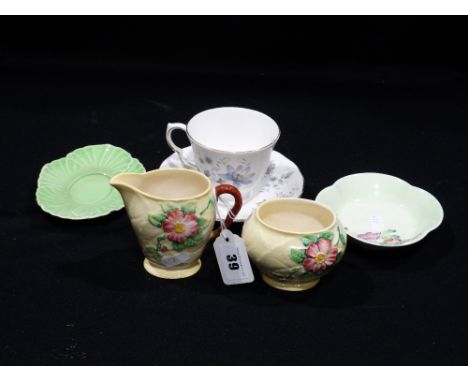 A Colclough China Floral Decorated Tea Set Together With A Quantity Of Carlton Ware Leaf & Floral Decorated Pieces (Qty)