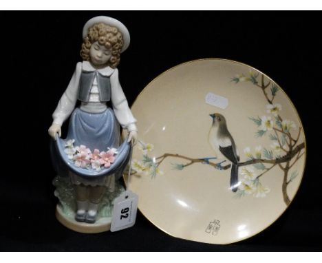 A Nao Porcelain Figure Together With An Oriental Decorated Plate Etc (3)