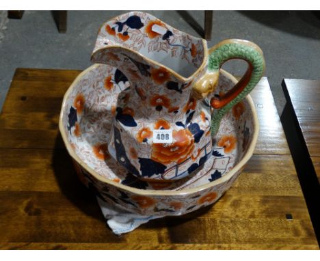 A Reproduction Ironstone Wash Jug & Basin