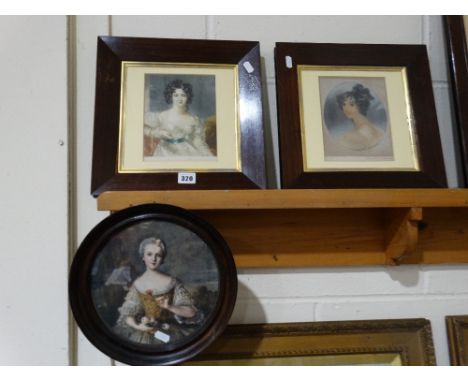 Edmund Wardle, Two Engravings Of Lady Palmerston & Miss Croker, Both Signed In Pencil, Together With A Further Circular Portr