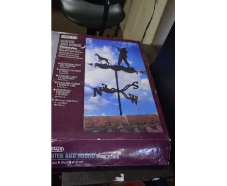 Hunter and hound weather vane