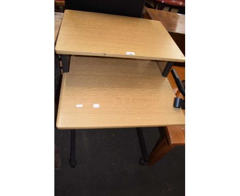 Small light wood finish computer desk