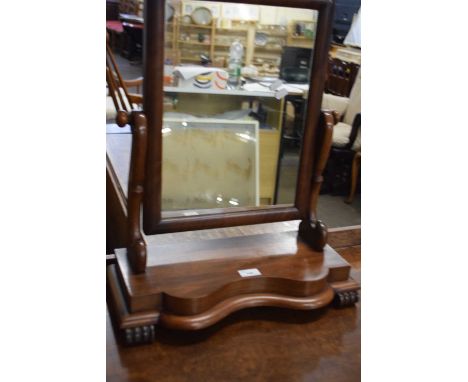 Late Victorian mahogany dressing table mirror