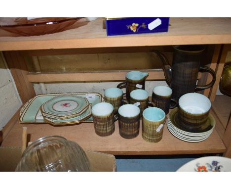 Quantity of Cinque Ports pottery tea wares together with a quantity of Royal Stafford saucers and sandwich plates