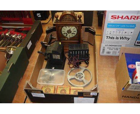 One box of miscellaneous including film projector