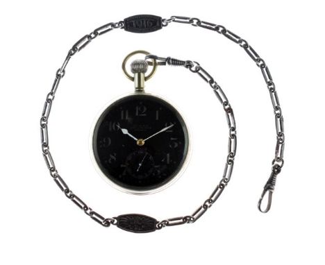 Invicta - World War I Royal Flying Corps MKV cockpit watch, the black enamel  dial marked '30 HOUR NON-LUMINOUS MARK V B.D.27
