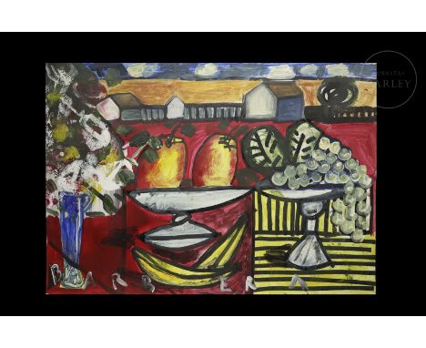 Mixed media on paper. Signed ‘Barberá’ in the lower margin. Size: 52.5 x 75 cm