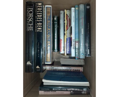 Books relating to Mercedes-Benz, Porsche, and German marques,including Ingo Seiff: Mercedes-Benz - Portrait of a Legend, and 