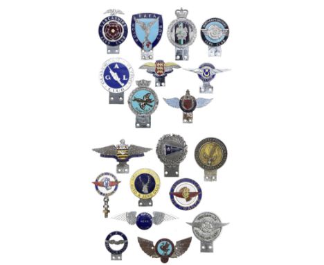 A good collection of Aviation, Aero and Flying Club member's car badges,fifty-six badges including Aero Club de France, Londo