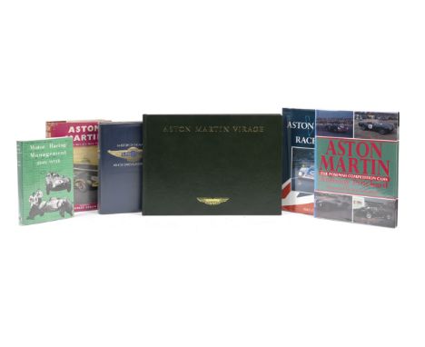 Chris Nixon: Aston Martin Virage; and other Aston Martin books,dark green leather-bound hard covers; together with Dudley Cor