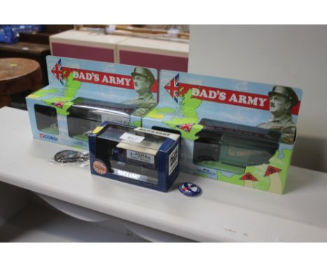 Three Dad's Army die-cast toys 