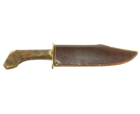 R & R Middleton bowie knife, 9inch blade stamped on the ricasso with makers name and Sheffield, the spine with decorative cut