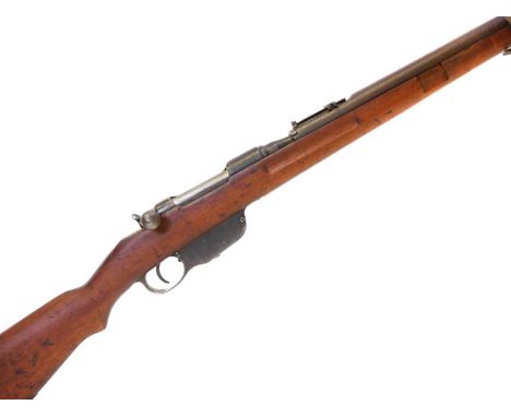 Deactivated Steyr M95 8x56R straight pull rifle, serial number 5756D, 30inch barrel fitted with folding ladder sight and pili