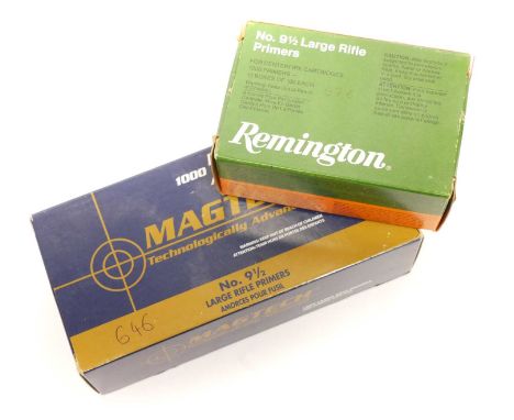 Large Rifle primers, six hundred and seventy six Remington No 9.5 and also six hundred and forty six Magtech No. 9.5. UK FIRE