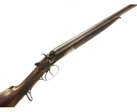 G. Willis 24 bore side by side hammergun, serial number 40633, 26.5inch Damascus barrels, Birmigham proof marks, the rib engr