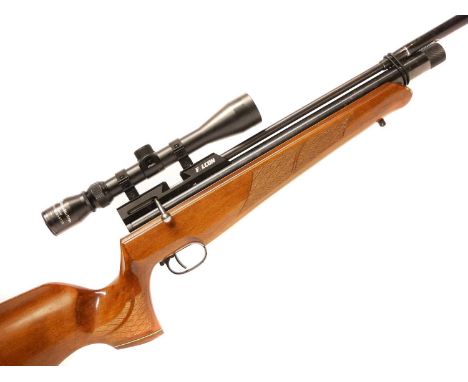 Spares or repair - Falcon Prairie Cs PCP .177 air rifle, serial number 063777, 18 inch barrel fitted with silencer, with Nikk