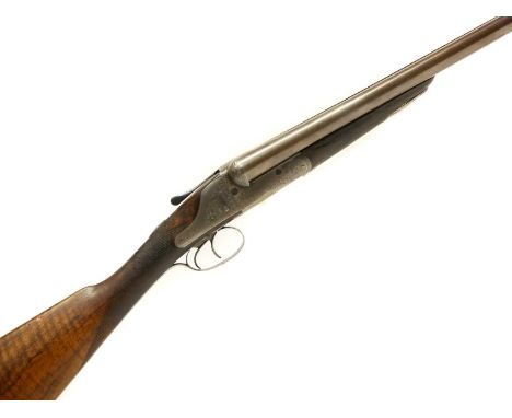 Charles Lancaster 12 bore side by side shotgun, serial number 6498, 28inch Damascus barrels with quarter and half chokes, 2.5