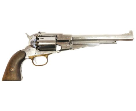 Pietta .44 New Model Army stainless steel percussion muzzle loading revolver, serial number 243156, 8 inch octagonal barrel f