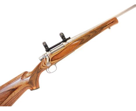 Remington Model 7 22-250 bolt action rifle, serial number S7638648, 20inch barrel, Birmingham proof marks, stainless steel fi