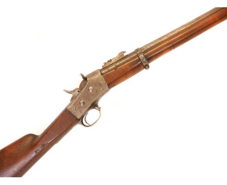 Rare Swedish 12.7mm M.1860/64/68  rolling block rifle, serial number 5243, 32inch barrel repurposed from the M.1860/64 Hagstr