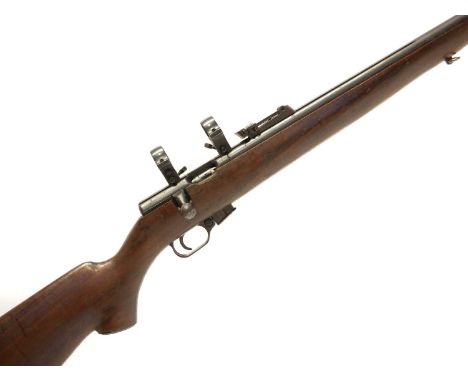 Mauser .22 bolt action rifle, serial number 114513, 26.5inch sighted barrel, German proof marks, quick release 25mm scope mou