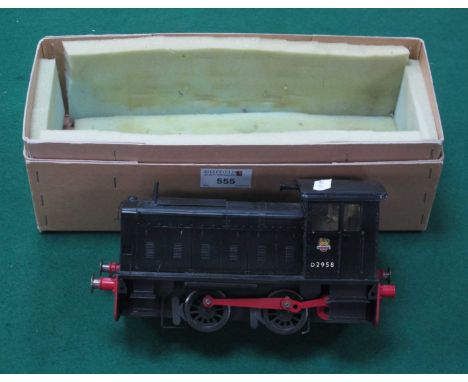 A Kit/Scratch Built 'G' Gauge 0-4-0 Ruston Diesel "Shunter", BR black R/No. D2958: unboxed, built/painted to a good standard,