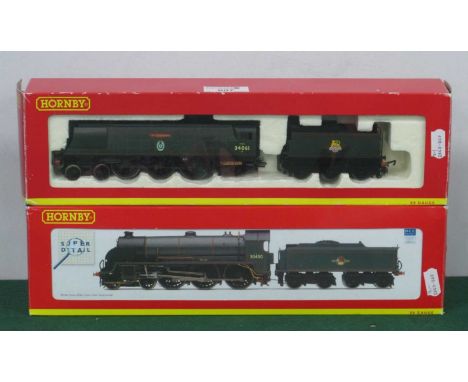 Two Hornby "OO" Gauge/4mm Boxed Steam Tender Locomotives, for repair, A Ref No. 2725 4-6-0 Class N15 BR green "Sir Kay" R.No 