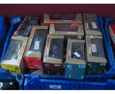 Nineteen Brumm Diecast Model Cars, mostly racing cars to include #V16 Grand Prix de France Corsa 1907, #R92 Maserati 250F 195