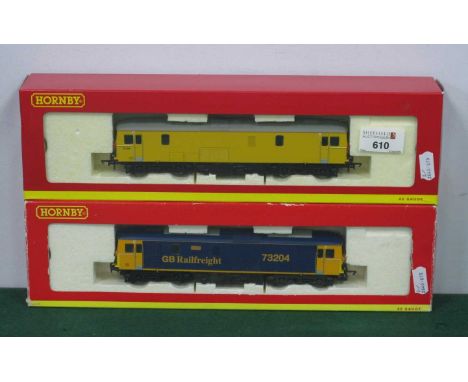 Two Hornby "OO" Gauge/4mm Class 73 Bo-Bo Diesel Locomotives, A Ref No. R2654 GB Railfreight "Janice" R/No. 73204. Plus Ref No