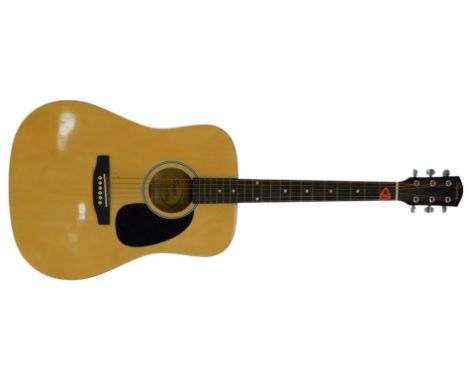 A Fender Squire acoustic guitar, model SA-105, serial number 0120904812, together with a chromatic clip tuner, etc.