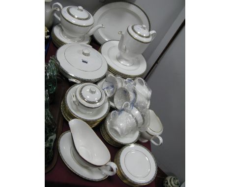 A Royal Worcester 'Francesca' Dinner Service, of approximately fifty seven pieces, all 1st quality.