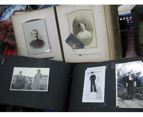 Two Photograph Albums, featuring portrait images from 1900 to 1970's.(2)