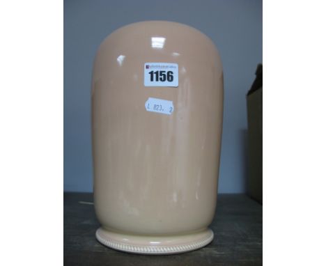 Susie Cooper Pottery Vase, in salmon pink, with ropetwist base, impressed Susie Cooper reference J16?, 23cm high.