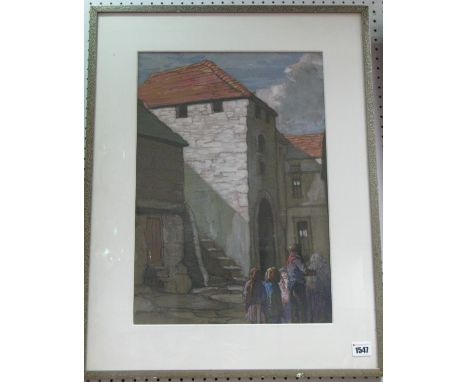 HARRY EPWORTH ALLEN (1894-1958) (ARR) West Gate, Southampton, gouache, signed lower left, 47.5 x 33cm.