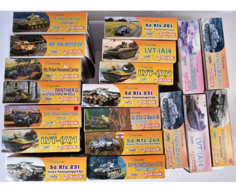 Model Kits - a collection of boxed 1:72 scale Dragon armoured vehicle model kits, to include 7378 Heavy Uniform Personnel Veh