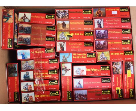 Model Kits - a quantity of boxed 1:72 scale Caesar Miniatures model kits to include History 055 WWII British Army, History 01