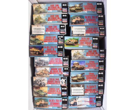 Model Kits - a large quantity of boxed Hasegawa model kits to include Mt3 Light Tank M3 Stuart Mk.1, Mt48 20mm Flakpanzer IV 