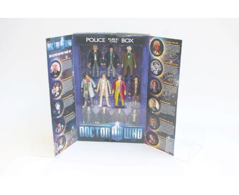 (Doctor Who) Eleven Doctors Figure Set, including all eleven incarnations of the Doctor presented in a Tardis display box, ea