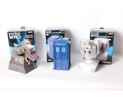 (Doctor Who) Limited Edition Collectors Cookie Jars, Tardis, Cyberman and K-9, Cards Inc. Characters, all boxed (3)